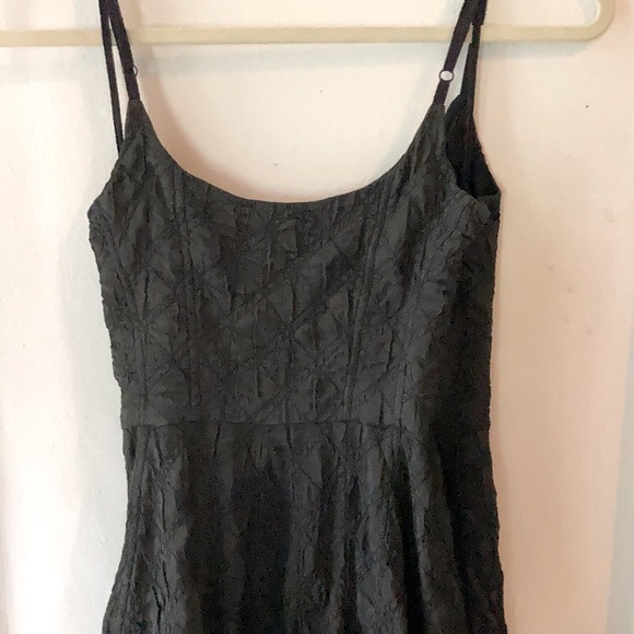 All Saints Black Silk Quilted Flag Dress UK6 US2 - Picture 11 of 12